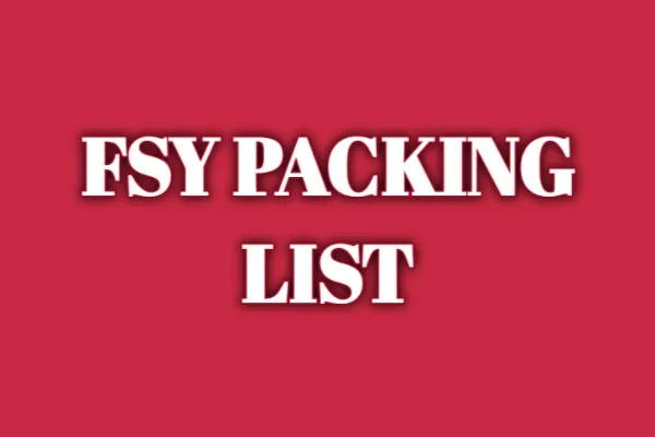 FSY Packing List