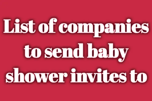 list of companies to send baby shower invites to