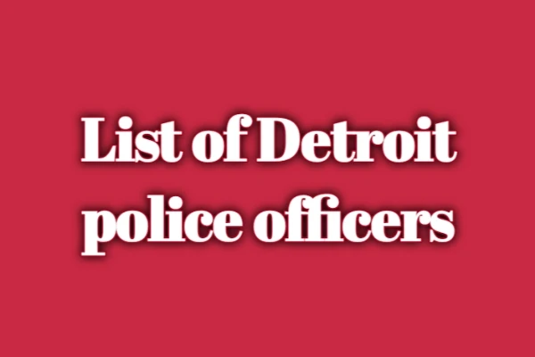 list of detroit police officers