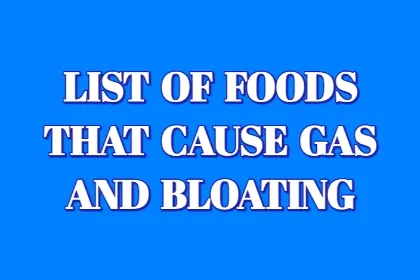 Foods List That Cause Gas and Bloating