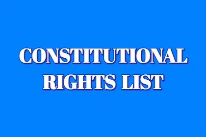 Constitutional Rights List